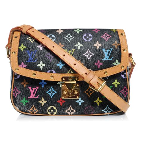 black multicolor louis vuitton bag